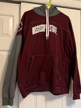 adidas Maroon Hoodie with Gray Lining